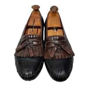 Johnston & Murphy Shoes Loafers Men's 9 Leather Kiltie Tassel Loafers
